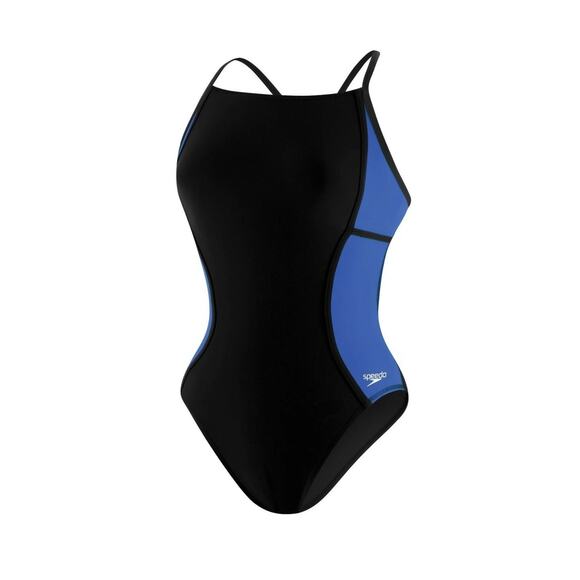 Speedo Power+ Sprint Splice Free Back Tech Race III One-Piece Swimsuit Sz 10 /36 - Picture 2 of 15